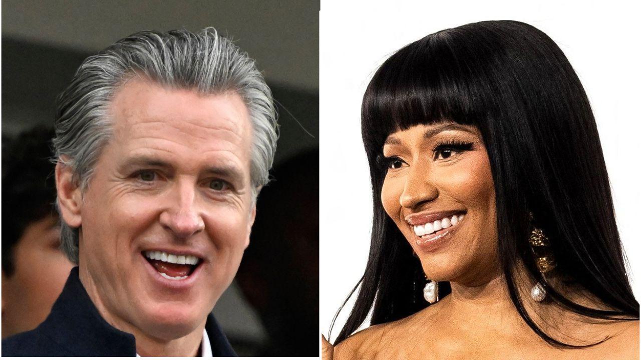 picture of Gavin Newsom and Ninki Minaj