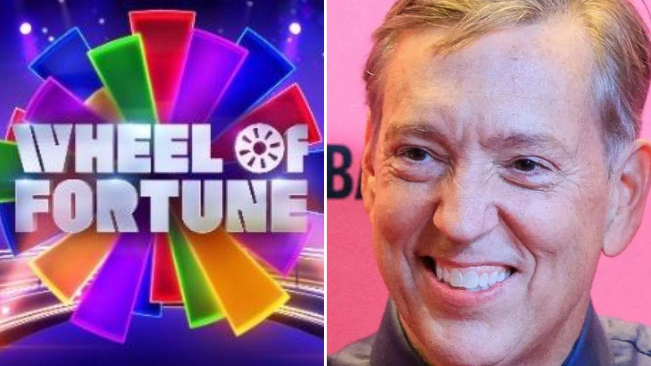 A logo for 'Wheel of Fortune' alongside a photo of Jim Thornton