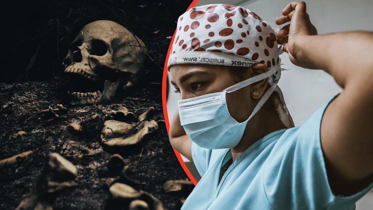A hospital worker is accused of bringing home human remains and eating them.