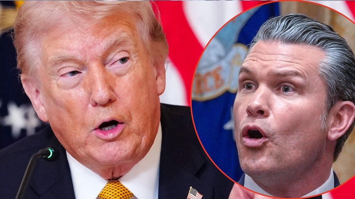 Photo of Donald Trump, Pete Hegseth