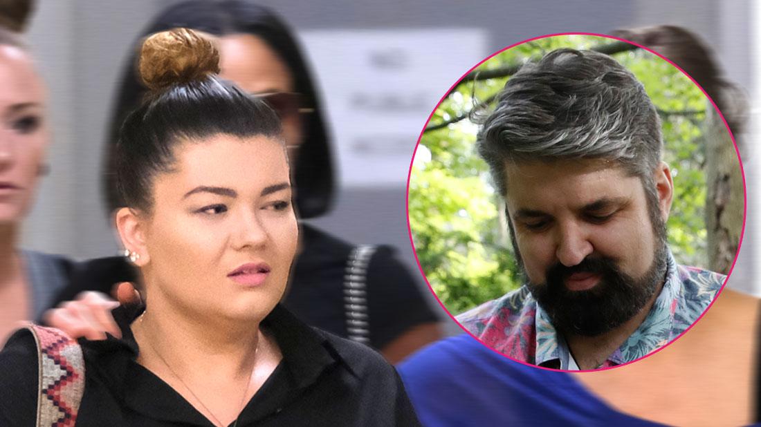 Main, Amber Portwood arrives to court for her domestic assault hearing along with her entire support system. Inset, Andrew Glennon.