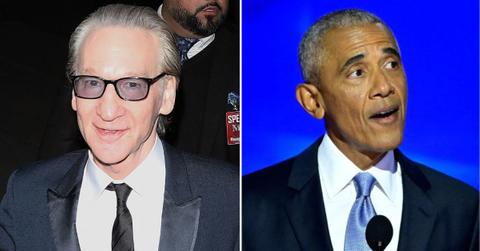 split image of Bill Maher and Barack Obama