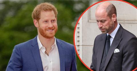 Split photos of Prince Harry and Prince William