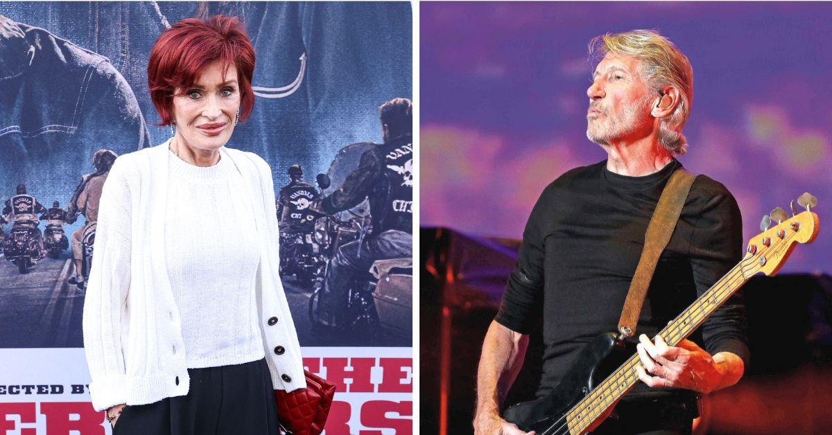 Split photo of Sharon Osbourne and Roger Waters