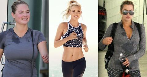 //Celebrity exercise sweat