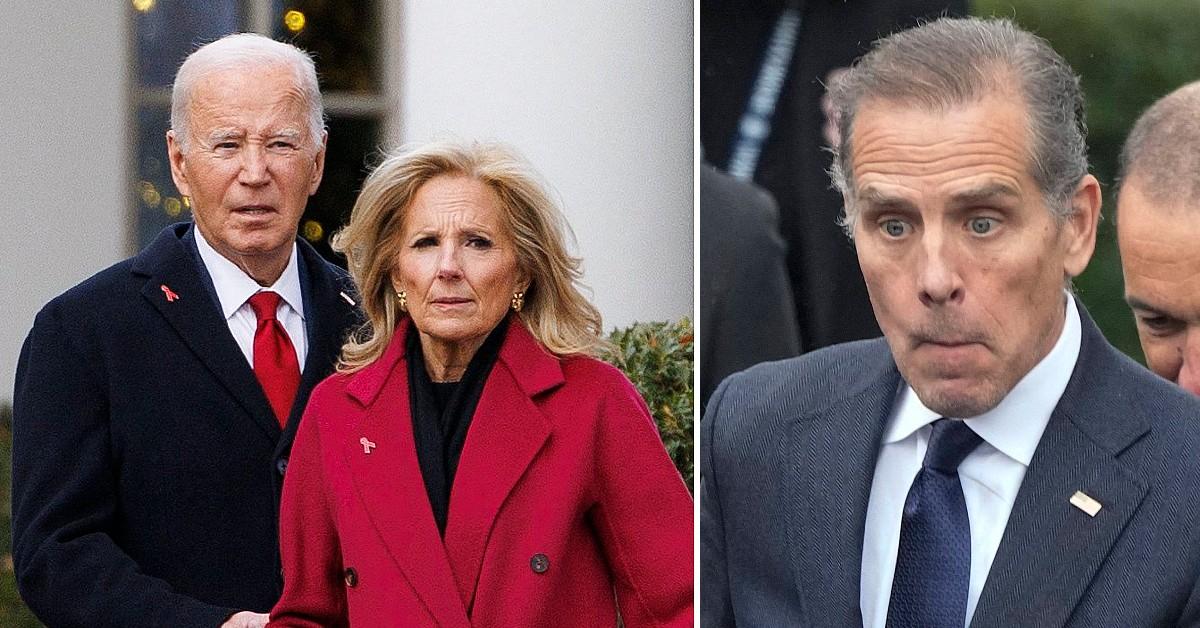 Composite photo of Joe Biden, Jill Biden and Hunter Biden.