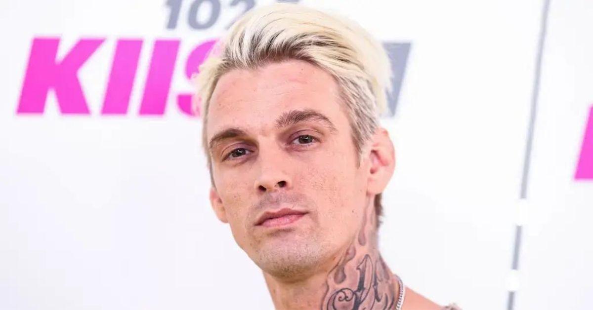 aaron carter posing for promo