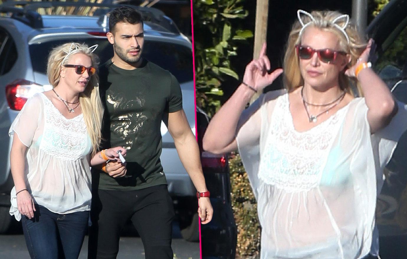 Britney Spears And Boyfriend Sam Asghari Hang Out