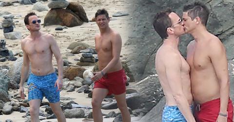 Neil Patrick Harris David Burtka Kiss Shirtless St. Barts