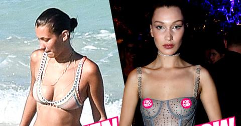 //bella hadid nipples dress boobs weight loss pp
