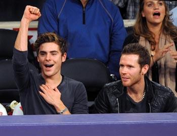 Celebrities attend the LA Lakers vs. Memphis Grizzlies NBA game