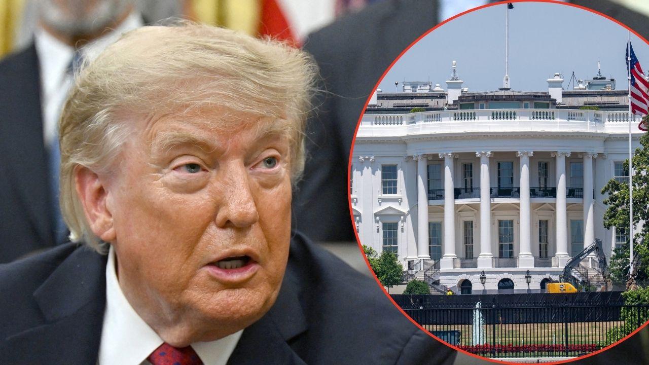 picture of donald trump and the white house