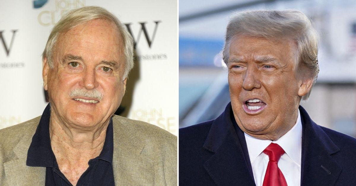 john cleese rips simple minded critics backlash trump joke