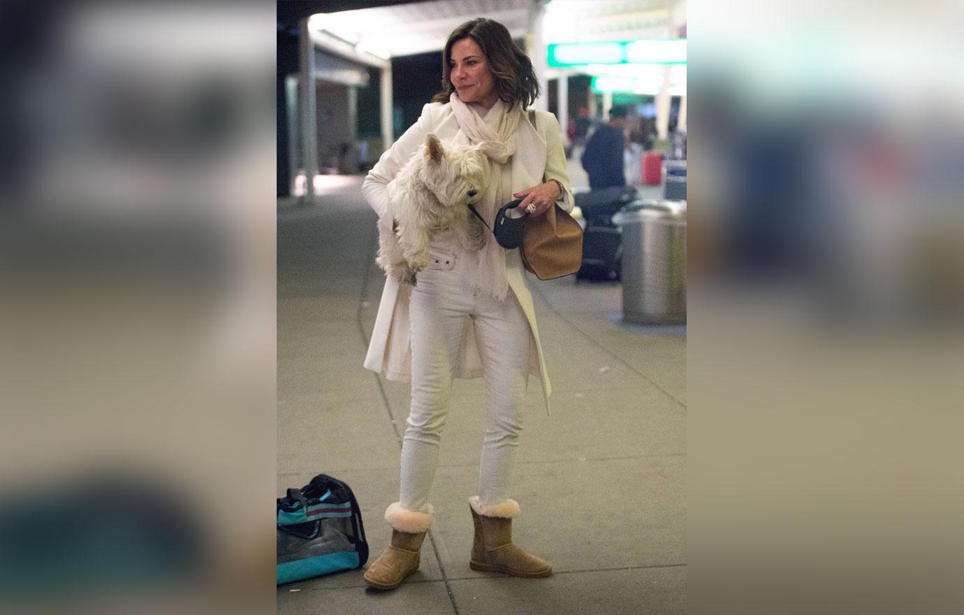 Luann De Lesseps Smokes Cigarette Flight NYC