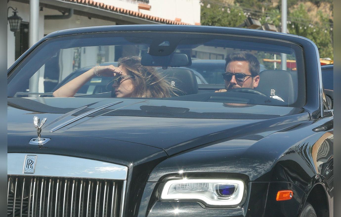 Scott Disick With Mystery Woman Almost Runs Into Kourtney