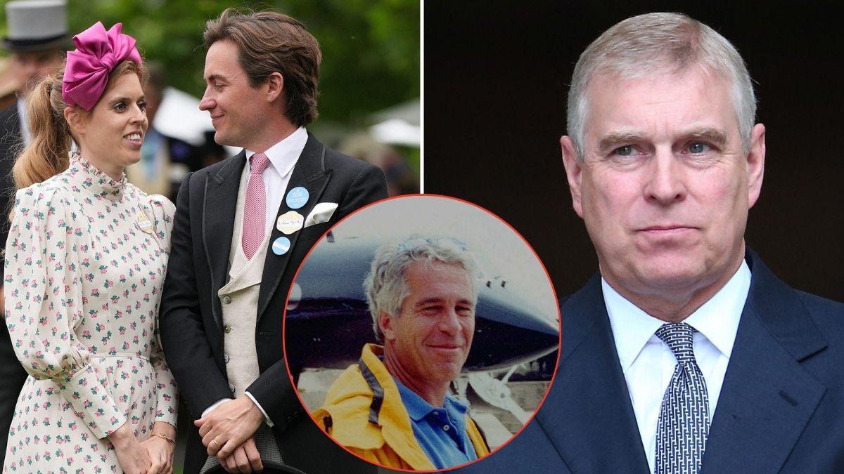 picture of Princess Beatrice, Edoardo Mapelli Mozzi and Andrew Windsor