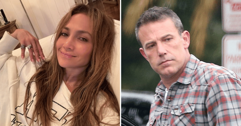 Composite photo of Jennifer Lopez and Ben Affleck.