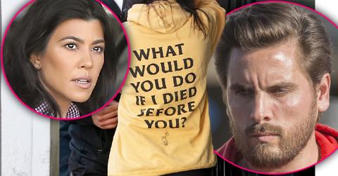 Did Kourtney Kardashian Send Message To Scott Disick On Sweatshirt