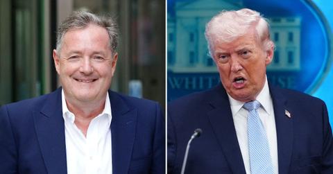 split image of Piers Morgan and Donald Trump