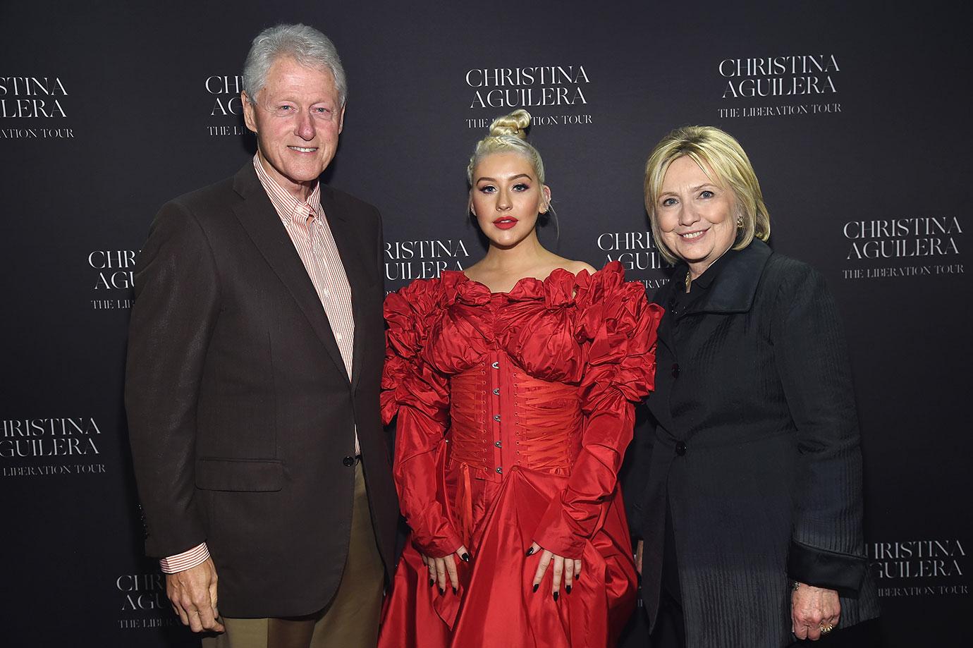 Christina Aguilera Tour Bill Hillary Clinton