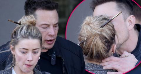 Amber Heard Kisses Elon Musk