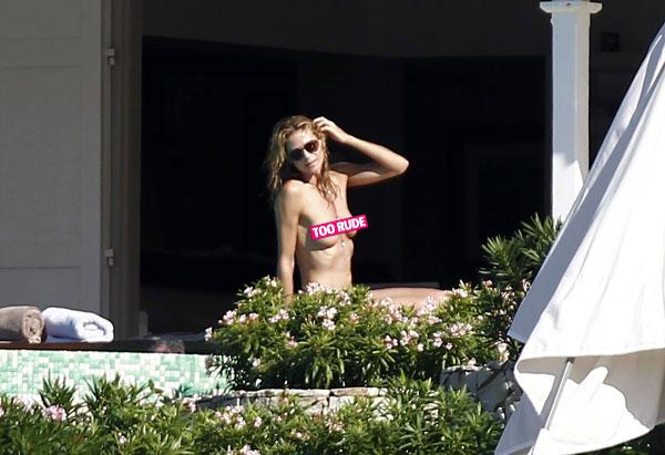 Heidi Klum Topless St Barth's