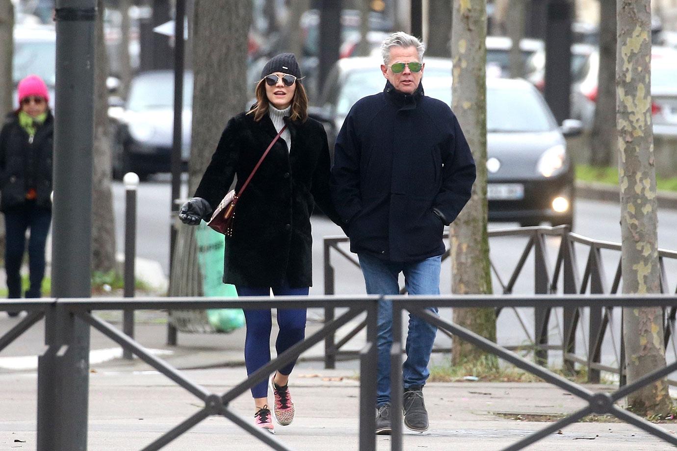 Katharine McPhee & David Foster Share Steamy Kiss On Paris Vacation