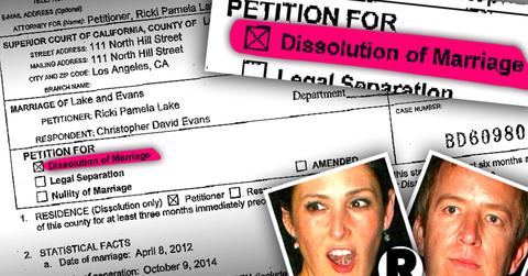 //ricki lake christian evans official divorce documents pp sl