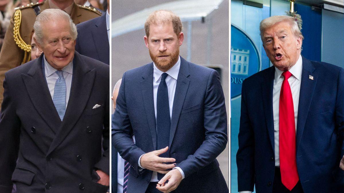 Photo of King Charles, Prince Harry and Donald Trump
