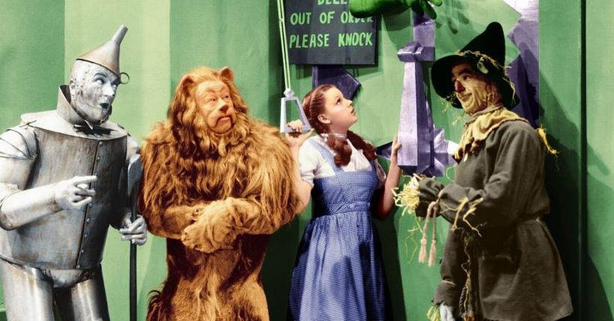 Photo of Judy Garland, Frank Morgan, Ray Bolger and Jack Haley