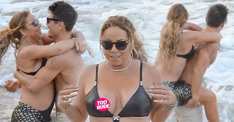//mariah carey nip slip boobs bikini boyfriend bryan tanaka beach pp