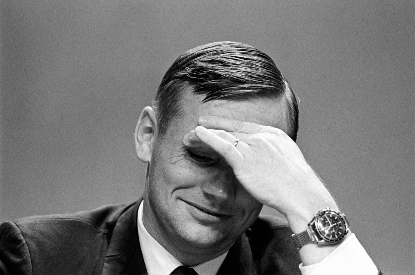 Close-up of the astronaut Neil Armstrong: Apollo 11 moon landing program has required Armstrong, Aldrin and Collins years of training and sacrifices. 1969. (Photo by Mario De Biasi/Mondadori via Getty Images)