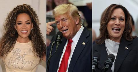 Composite photo of Sunny Hostin, Donald Trump and Kamala Harris