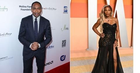 Split photo of Stephen A. Smith, Serena Williams