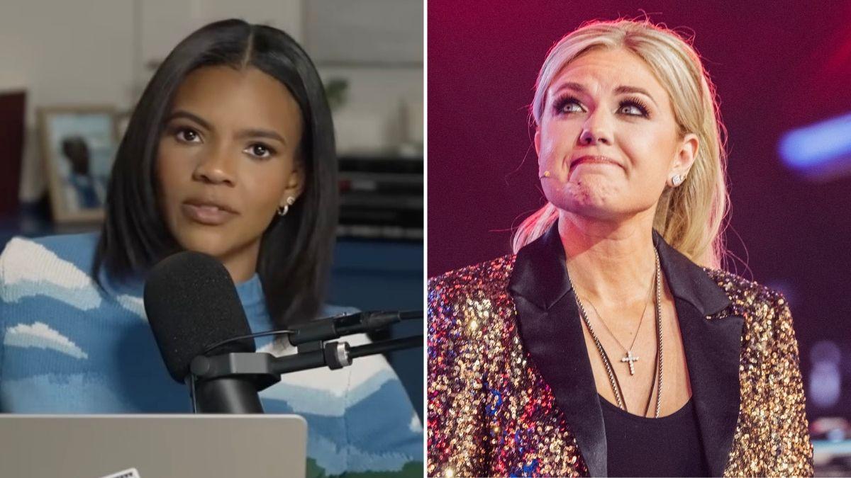 Composite photo of Candace Owens and Erika Kirk