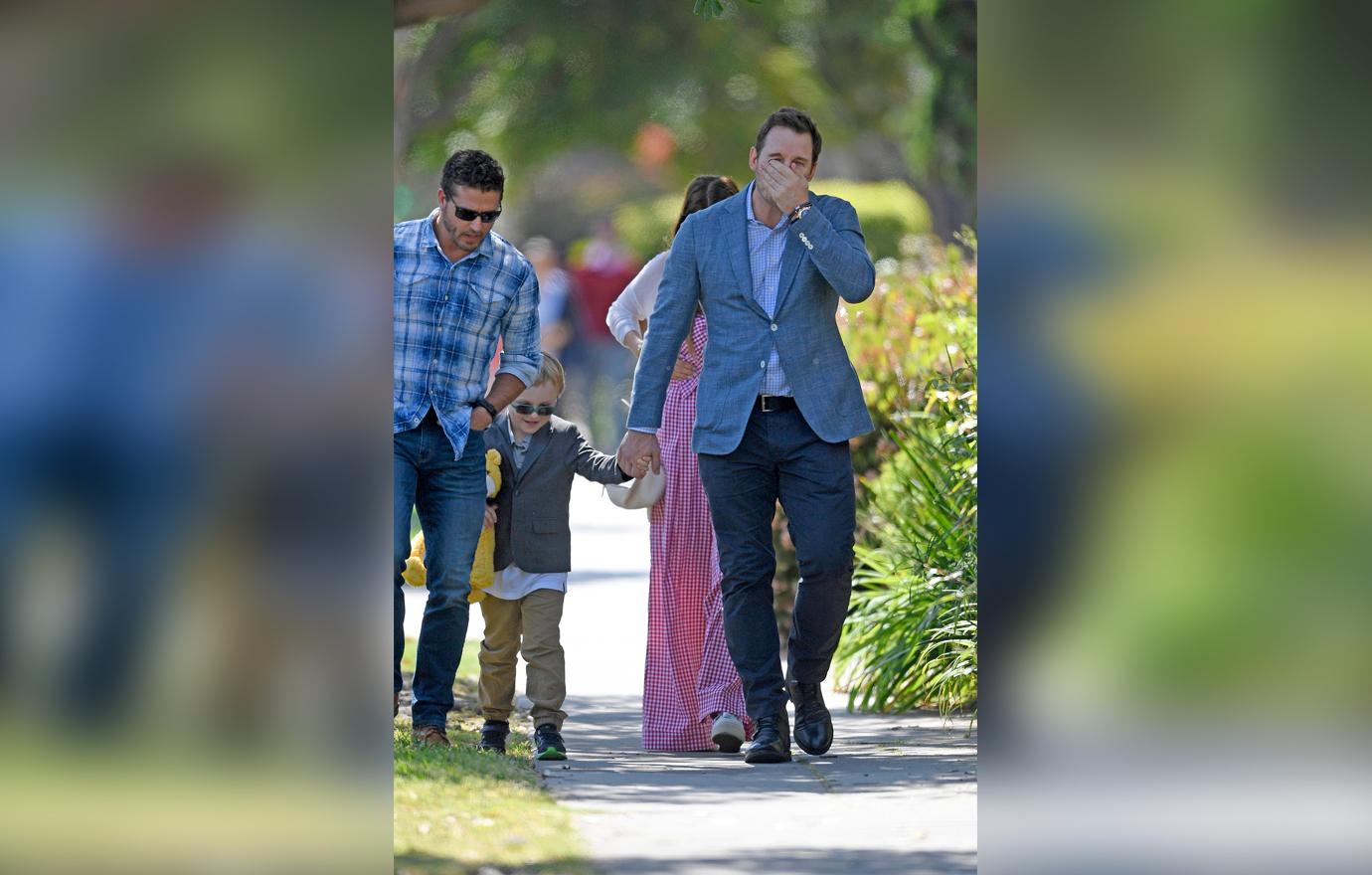 chris pratt katherine schwarzenegger church easter