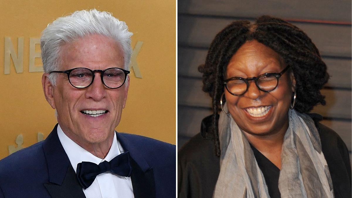 split image of Ted Danson and Whoopi Goldberg