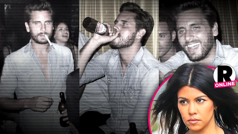 //kourtney kardashian scott disick break up partying pp sl