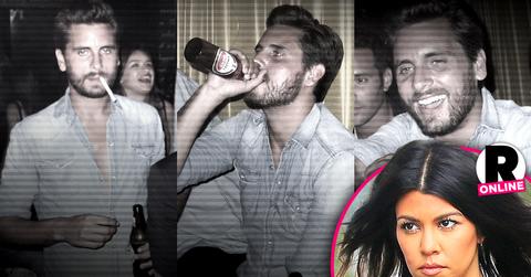 //kourtney kardashian scott disick break up partying pp sl