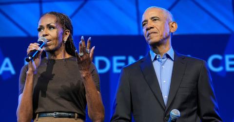 A photo of Michelle and Barack Obama