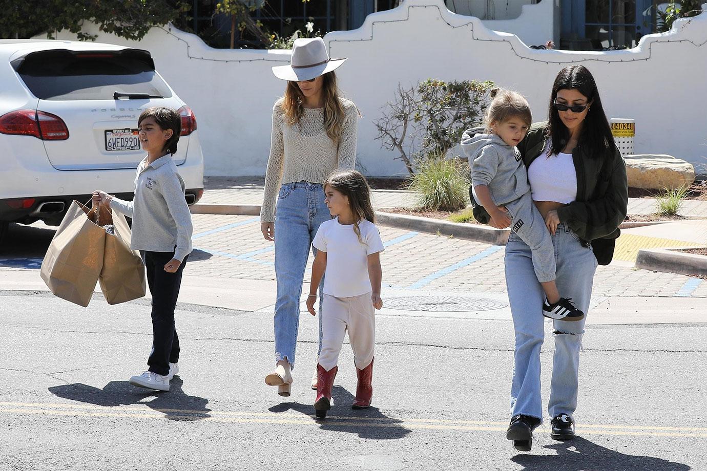 Kourtney Kardashian Steps Out With Kids Amid Birthday Celebrations