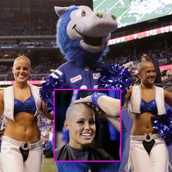 Take It All Off! NFL Cheerleaders Shave Their Heads To Support Coach's  Cancer Battle