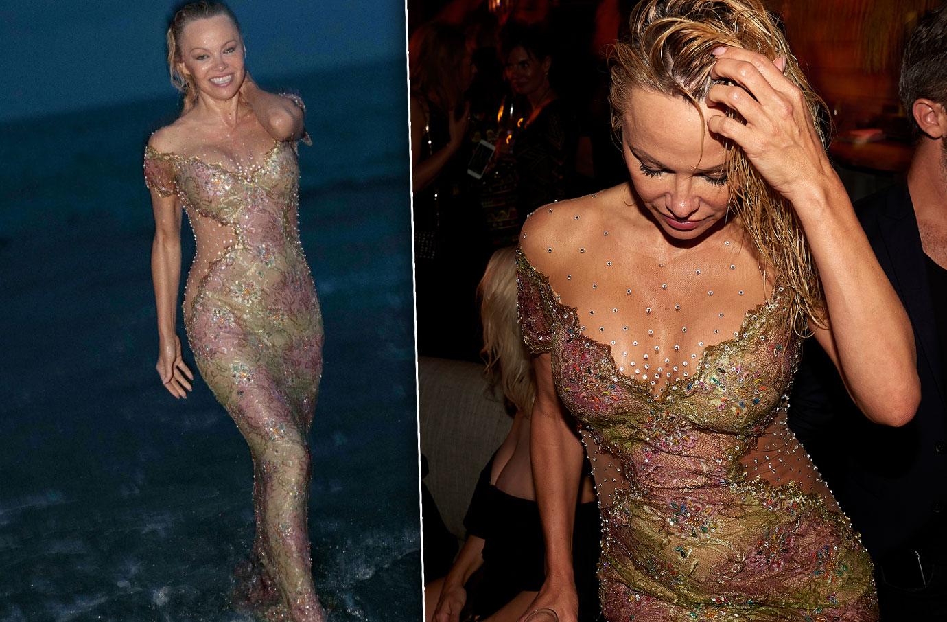 Pamela Anderson Takes Dip Beach Spain Plastic Surgery Pics