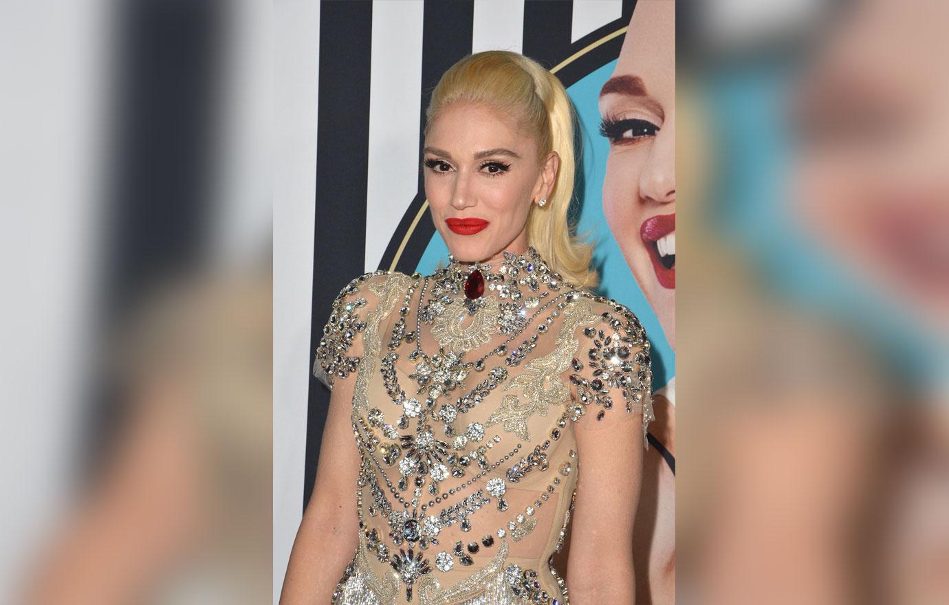 Gwen Stefani Wears Nude Dress At Event With Blake Shelton