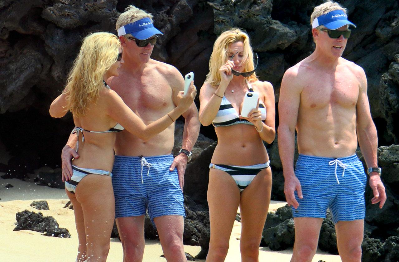 Camille Grammer Bikini Beach Fiance