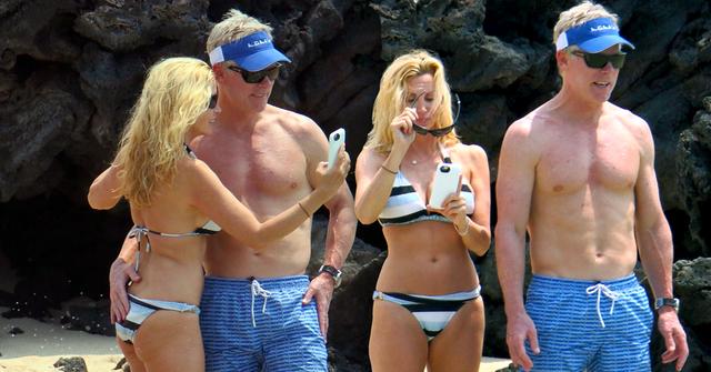 //Camille Grammer Bikini Beach Fiance pp