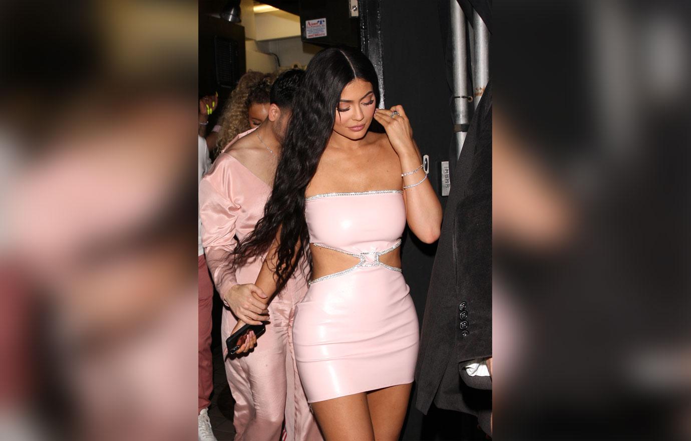 Kardashians Wear Pink For Kylie Jenner Skin Line Launch