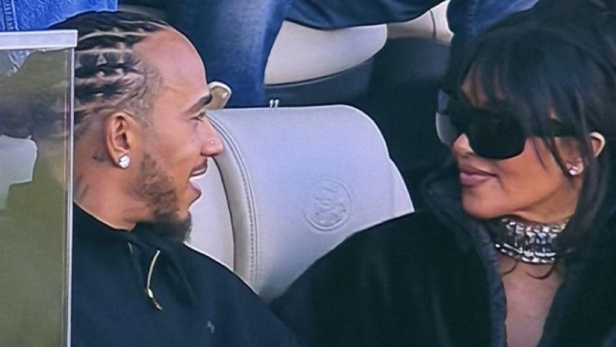 picture of Lewis Hamilton and Kim Kardashian