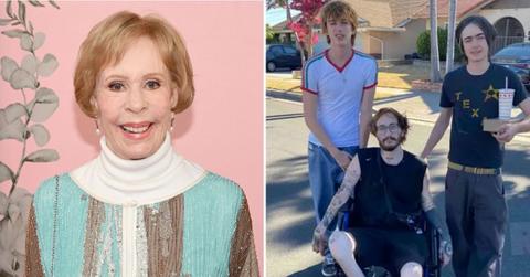Split photo of Carol Burnett, Zachary Carlson GoFundMe