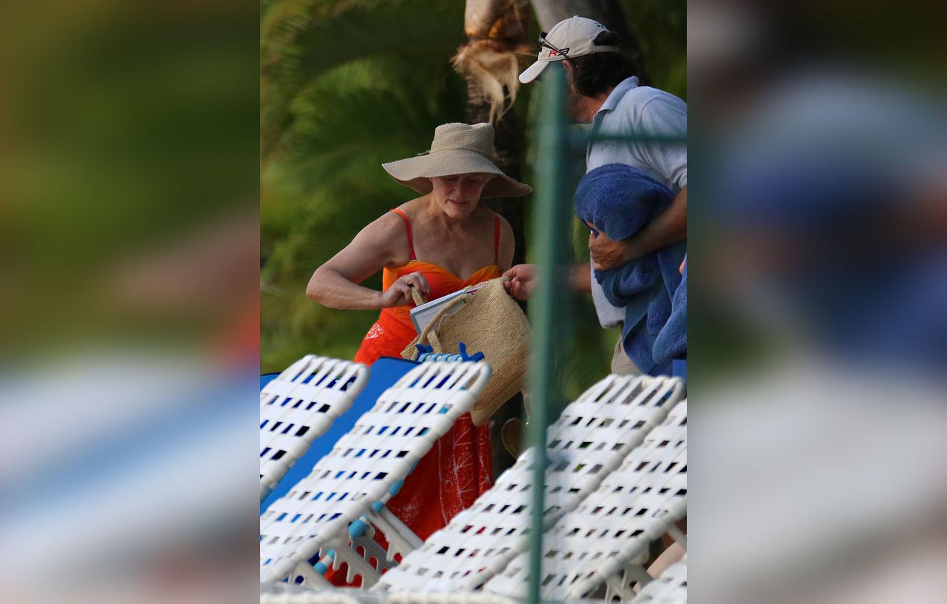 Glenn Close Takes Dip In Caribbean Ocean Holiday Pics